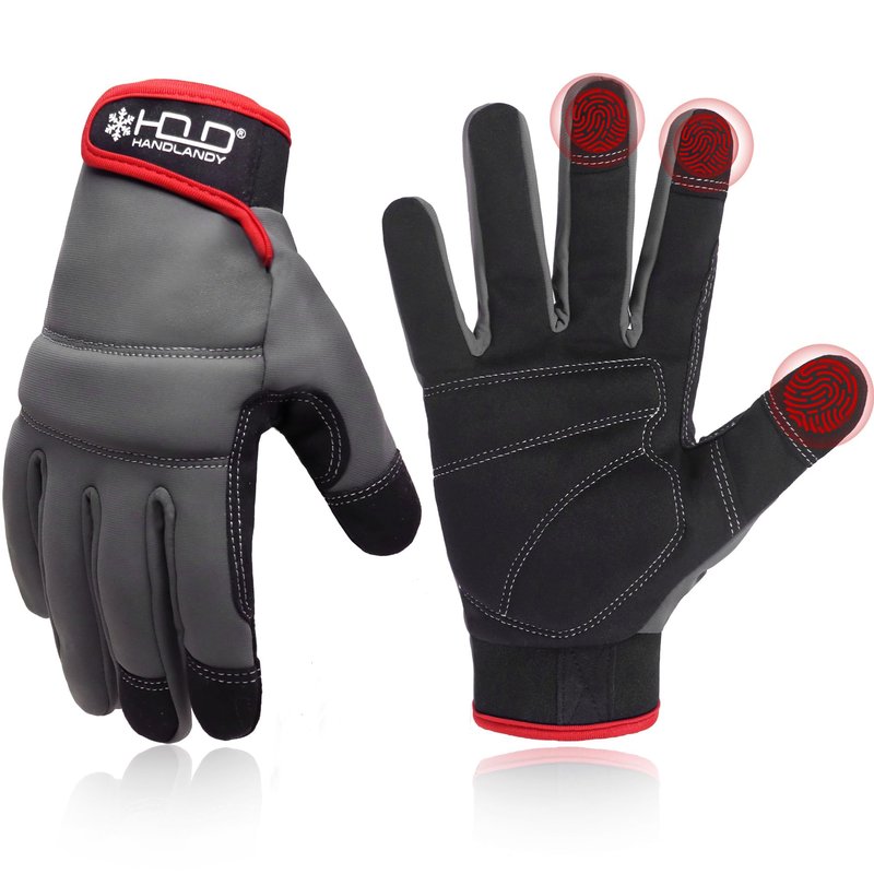 HANDLANDY Winter Work Gloves for Men & Women, Utility Mechanic Working Gloves Touch Screen, Flexible Breathable Gardening Gloves for Yard Maintenance (2X-Large, 1 Pair)