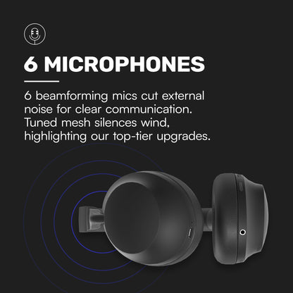 Raycon Pro Bluetooth Headphones - Premium Over The Ear Headphones, Hybrid Active Noise Cancelling Wireless Headphones + Awareness Mode, Bluetooth Headset with Mic, 60 Hours of Battery Life (White)