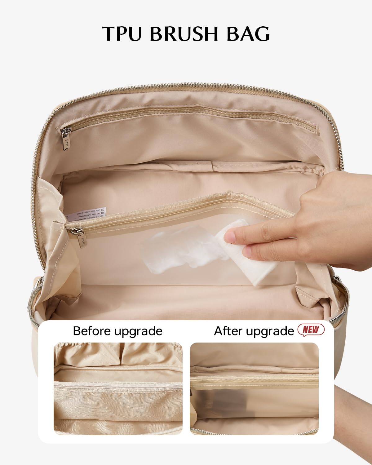 EACHY Personalized Makeup Bag, Travel Cosmetic Bags for Women with Zipper & Handle, Christmas or Birthday Gift for Mom, Wife and Friends
