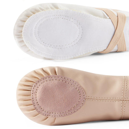 Kids Ballet Slippers, Split Sole Practice Dance Shoes for Toddler, Girls Yoga Flat Shoes (Skin Tone,Toddler, Numeric_9)