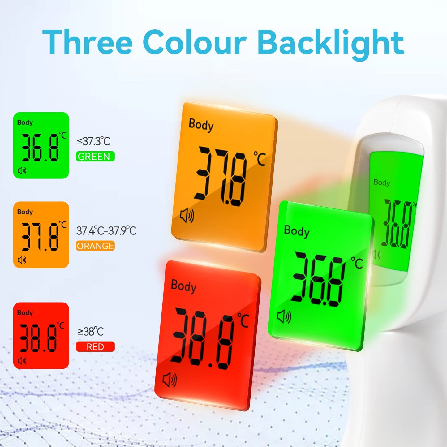 Berrcom Thermometer, 3 in 1 Contactless Infrared Fever Check Thermometer for Forehead, Ideal for Baby, Infant, Kids, and Adults, Batteries Not Included, JXB-178 (White)