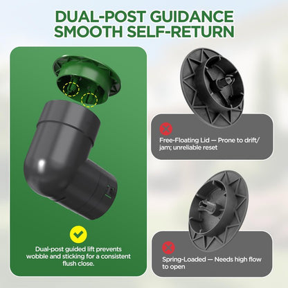 4" Pop Up Drainage Emitter with Elbow, No Adapter Required, Fits 4" PVC D2729 (S&D), 4" SCH40, 4" SDR35, 4" Corrugated Pipe, 3" Corrugated Pipe, Dual-Rod Yard Drain Cover for Downspouts, 1PC