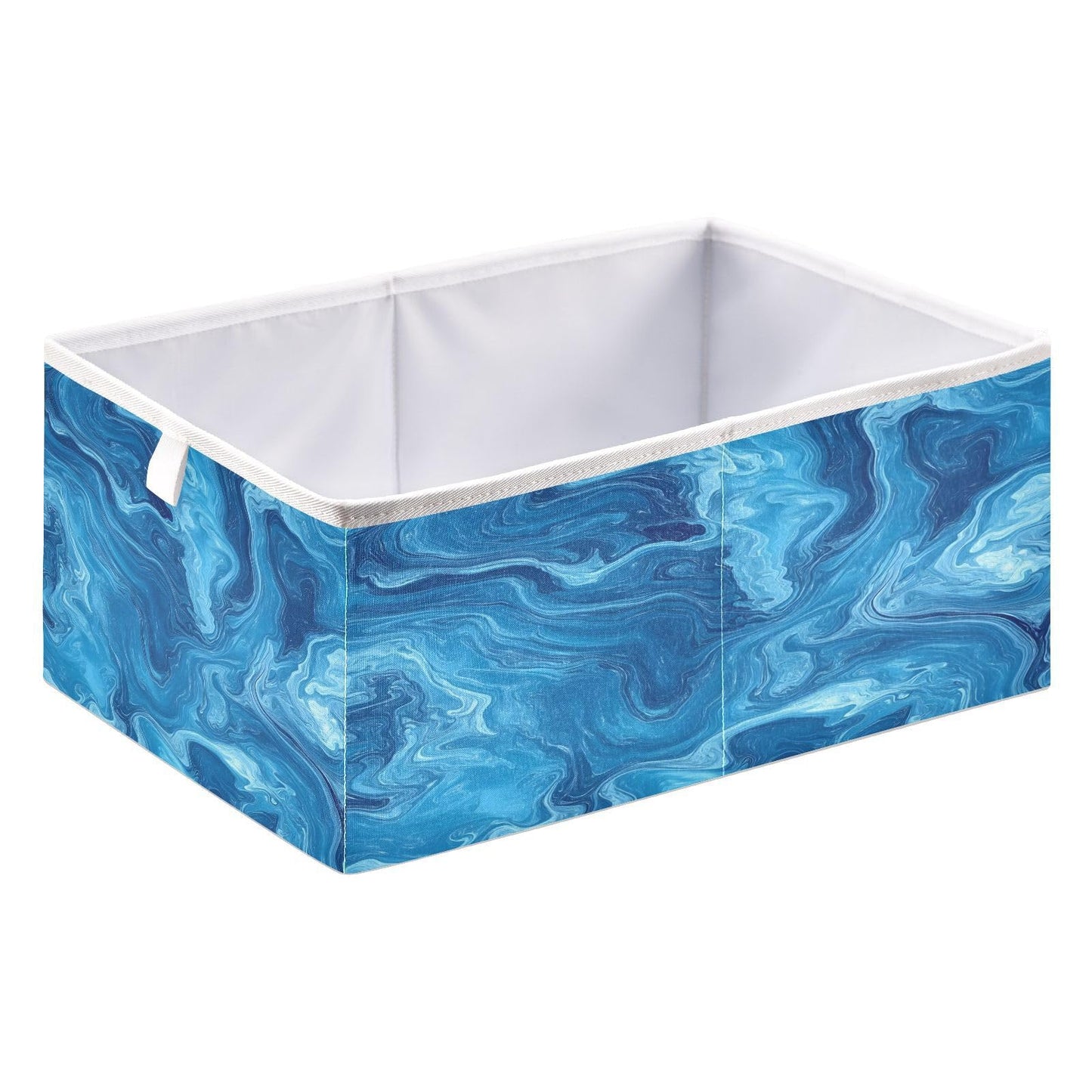 senya Large Storage Bins Blue Pigment Collapsible Foldable Storage Cubes Fabric Basket Closet Organizer Containers Box for Home Bedroom Office 15.7 x 10.6 x 6.9in