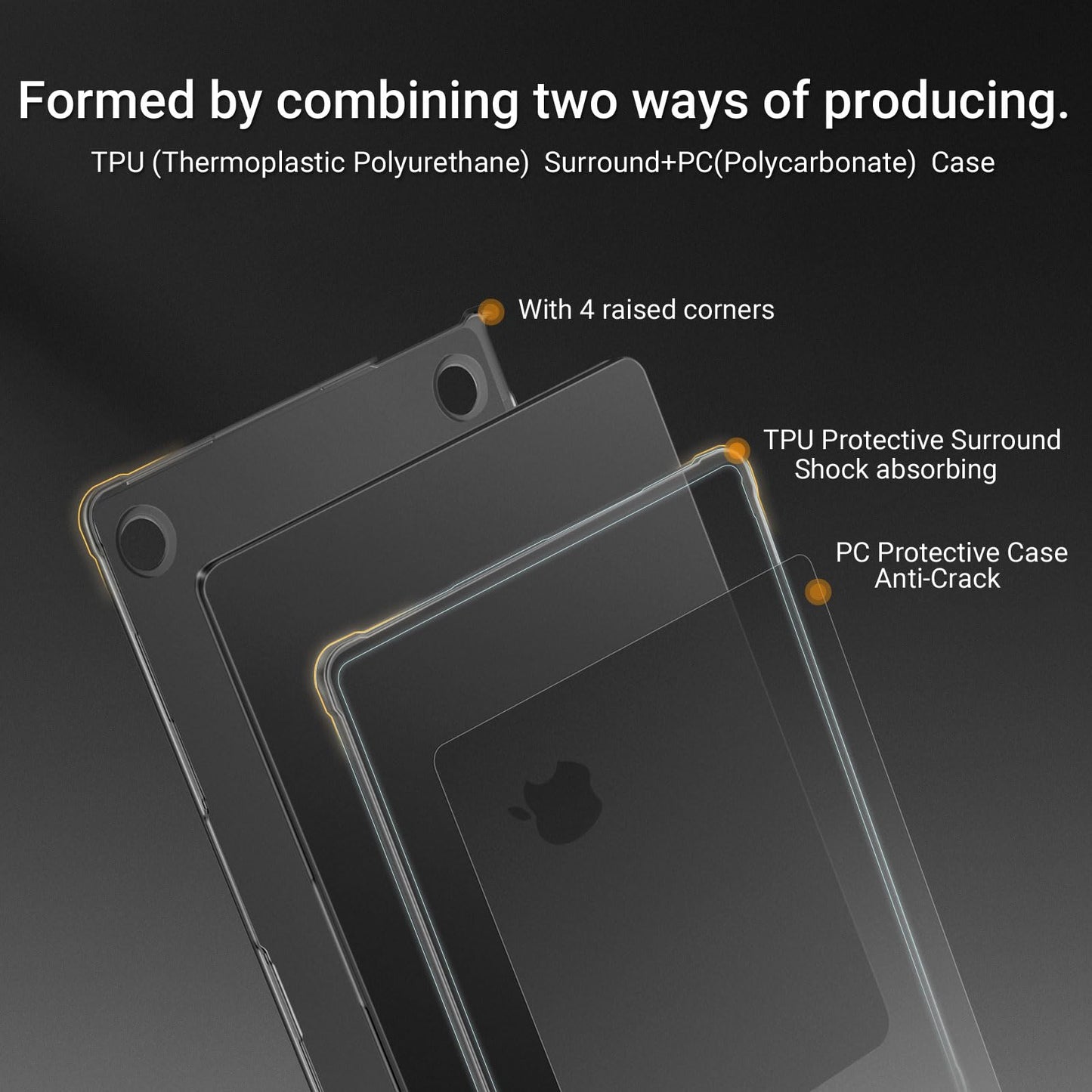 MOSISO Compatible with MacBook Air 13 inch Case M5 2026 M4 2025 M3 M2 2024-2022 A3449 A3240 A3113 A2681, Seamlessly Closes Anti-Crack&Anti-Fingerprints Hard Shell for MacBook Air 13.6, Black