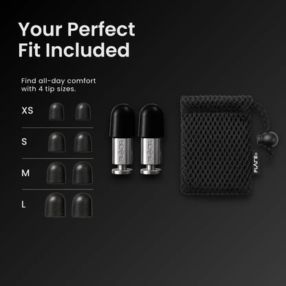 Flare Audio Isolate Concert Ear Plugs Noise Reduction SNR 30 dB | High Fidelity Noise Reduction Ear Plugs for Concerts, Festivals and Motorcycles | (Gray)