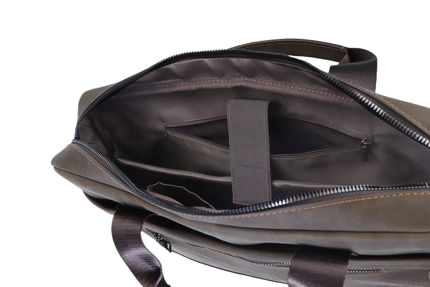 14" Roomy/15.6" Compact Laptop Messenger Bag for Men, Vintage Faux Leather Briefcase - Crossbody Business Travel Satchel (B Coffee)