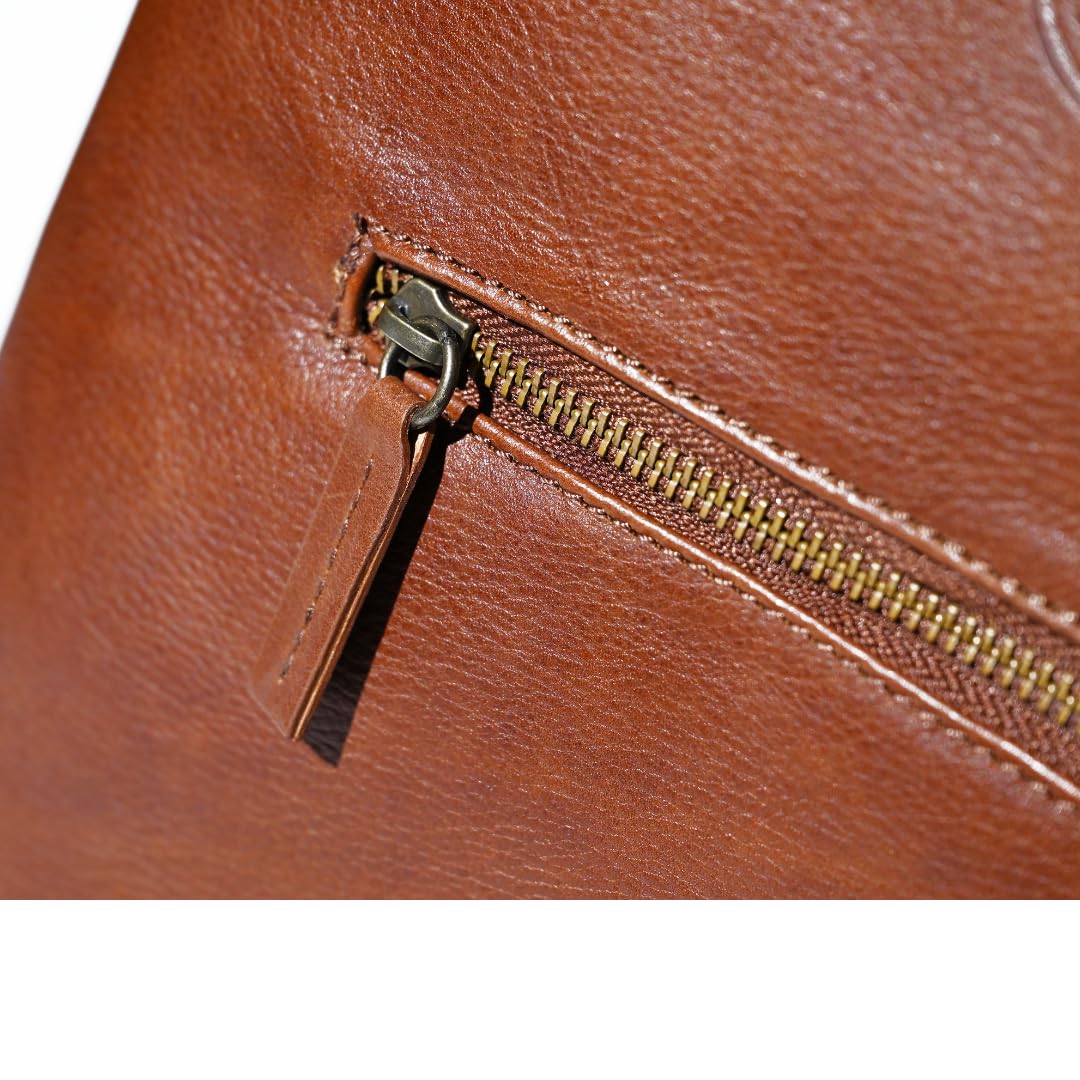 Argali Wines Premium Collection Leather Wine Tote Bag, Brown