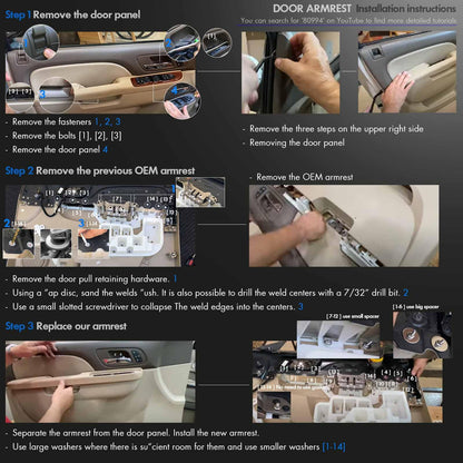 Door Panel Armrest Repair Fit for Chevy Silverado Suburban Tahoe Avalanche
