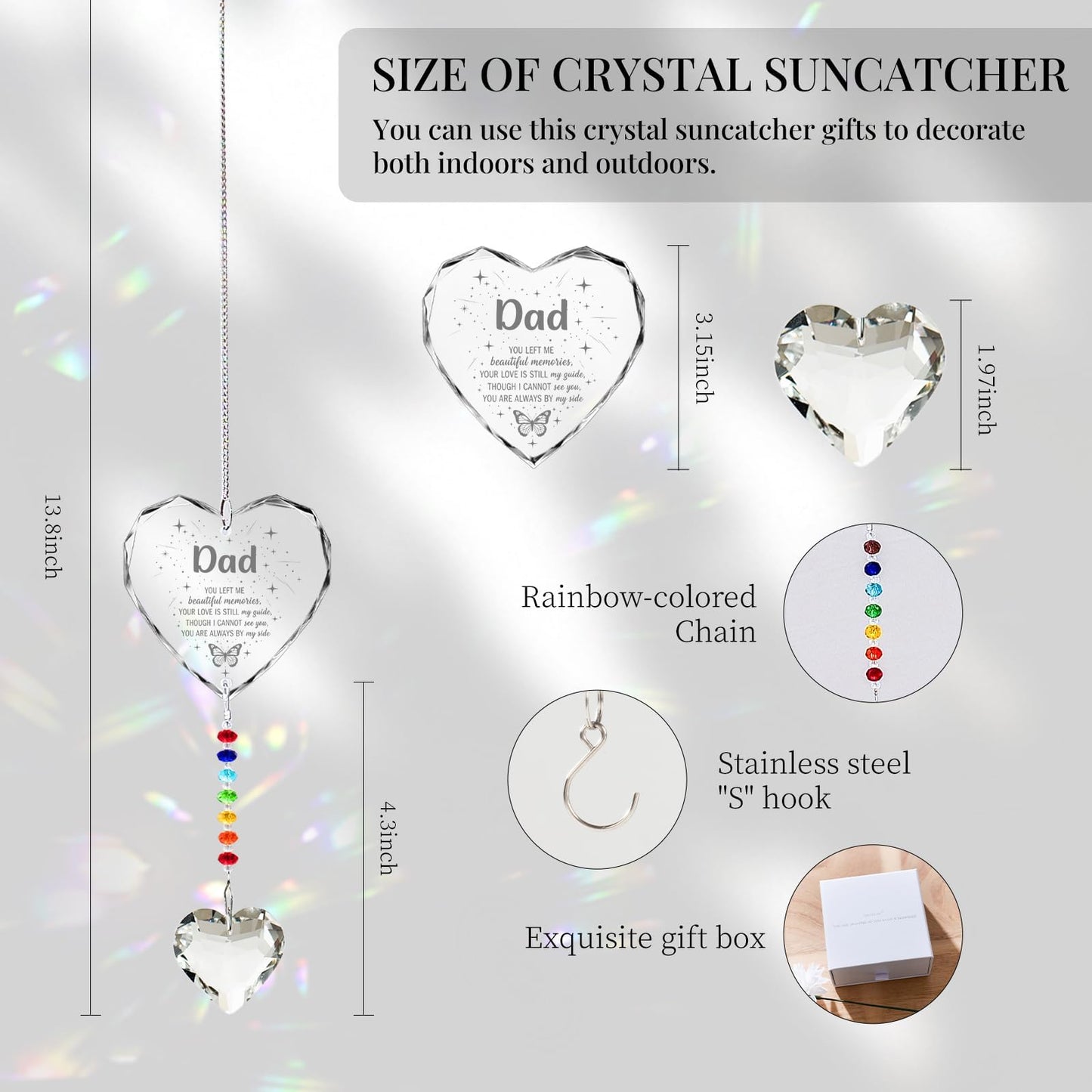 Hegelda Birthday Gifts for Women Friendship,Valentines Day Inspirational Gifts for Her Friends Coworkers Girlfriend Wife Mom Daughter Sister Aunt Crystals Suncacther