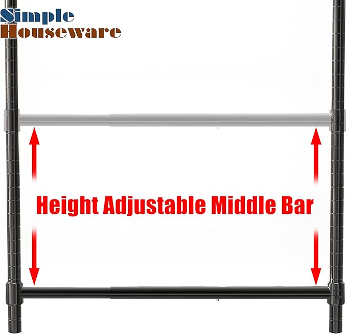 Simple Houseware Adjustable Closet Hanging Rod