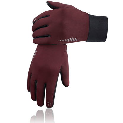 SIMARI Winter Gloves for Women Men - Cold Weather Thermal Touch Screen Ski Snow Glove Liners, Non-Slip Palm & Warm Fleece Lined, for Running Cycling Driving Hiking Walking Sports Outdoor Texting Work