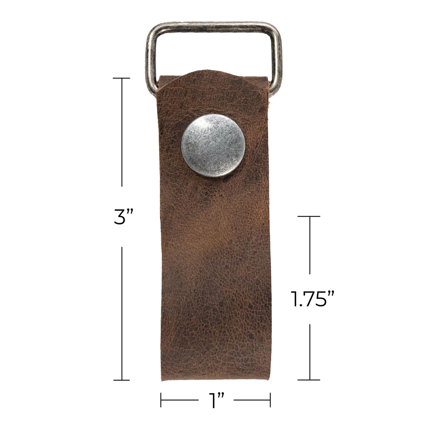 Hide & Groom, Set of 2 Suspender Loops Attachment for Men with Snap Closure, Heavy Duty, Wedding Accessories, Full Grain Leather, Handmade, Bourbon Brown