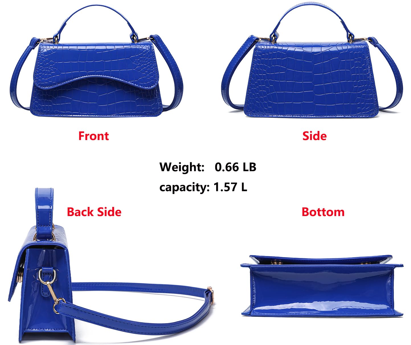 JHVYF Crossbody Handbag for Women Trendy Shoulder Bag Ladies Cute Purses Satchels bag mini purse for women Blue Bags