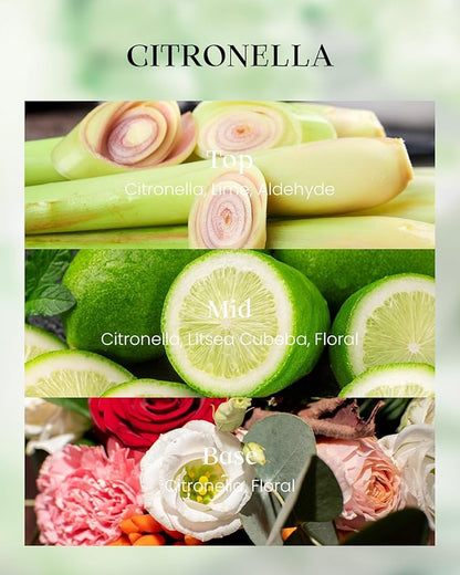 M&SENSE Citronella Candles Outdoor, 42 Hours Burn Natural Citronella Oil Soy Candle for Patio Camping, 8.1oz Long Lasting Lemongrass Summer Candles for Indoor Home Scented