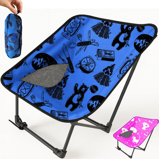 KidzAdventure Youth and Kids Camping Chair | Ultra Lightweight, Foldable and Heavy Duty | Ideal Indoor/Outdoor Kid Chair for Camping, Beach, Sports and Lawn
