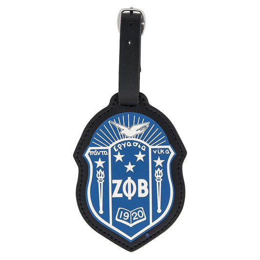 Desert Cactus Zeta Phi Beta Luggage Tag Fraternity (Faux Leather Crest Luggage Tag)