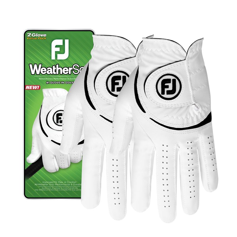 FootJoy Golf MRH WeatherSof (2 Pack) Glove White Large