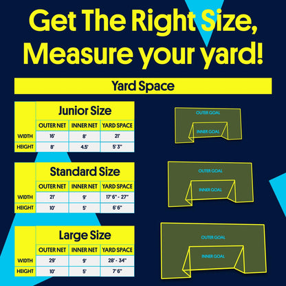 Open Goaaal Soccer Goals & Soccer Backstop Net with Rebounder - All-in-One Backyard Net, Large Size - Sports & Outdoors Soccer Goal for Volley, Passing, Solo Training - Outdoor Kids Play Equipment