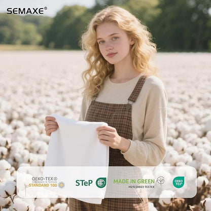 SEMAXE 6-Pack White Hand Towels