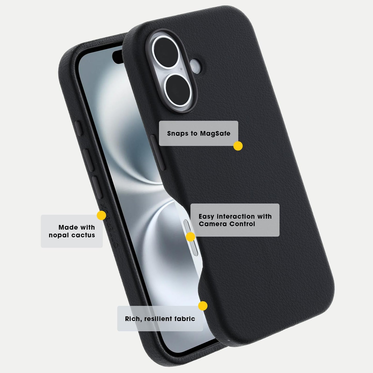 OtterBox iPhone 16 Pro Symmetry Series Cactus Leather for MagSafe - Rich Adobe Brown - Ultra-Thin, Sleek iPhone Case, Premium iPhone Case, MagSafe Compatible
