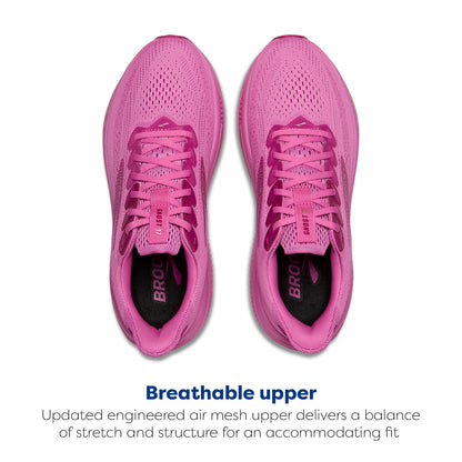 Brooks Women’s Ghost 17 Neutral Running Shoe - Pink/Fuchsia/Gold - 6 Medium