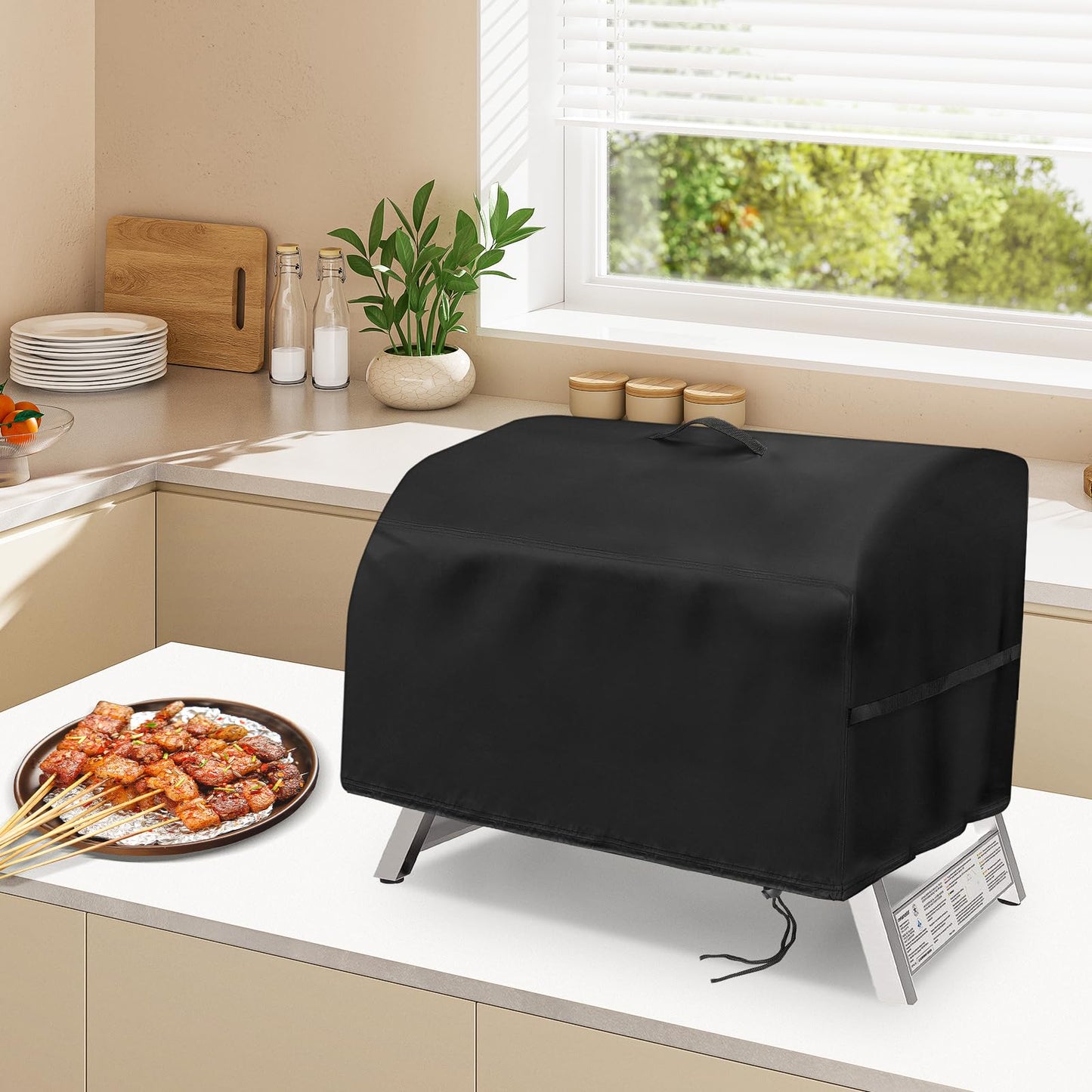 Jungda Grill Cover for Char Broil Grill2Go X200 Portable Propane Gas Grill, Waterproof Small Table Top BBQ Grill Cover, Heavy Duty 600D Outdoor Tabletop Grill Cover