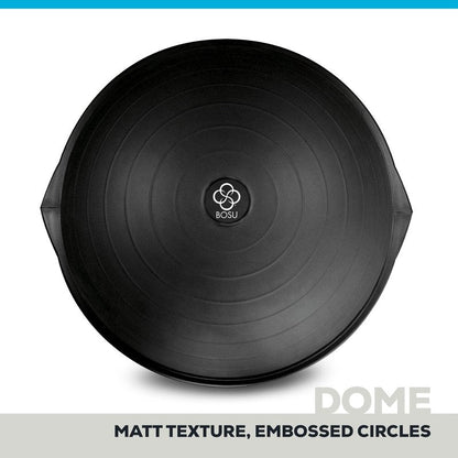 BOSU Balance Trainer, Half-Ball Training Equipment, 65 cm Diameter, 350 lb Capacity - Burst-Resistant Stability Exercise Tool w/ Non-Slip Base, Includes Hand Pump, Commercial-Grade