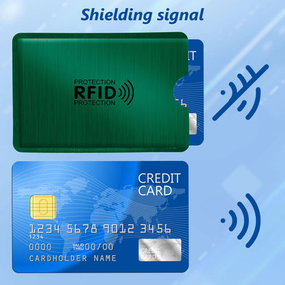 RAYNAG 25 Pack RFID Blocking Sleeves for Credit Card ID Card Holders Identity Protection Aluminum Foil Covers, Fits Wallet/Purse Slot Perfectly