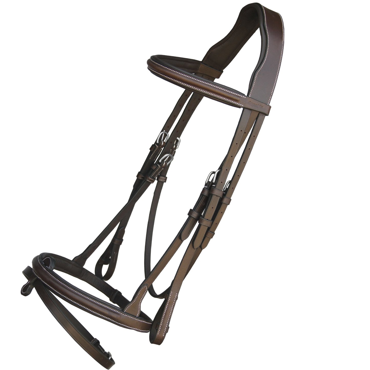 ExionPro English Hunter Jumping Bridle for Horses with Removable Flash Soft Yet Strong Rubber Reins | Royal Hunter Bridle | English Bridle for Horses (Havana, Pony)