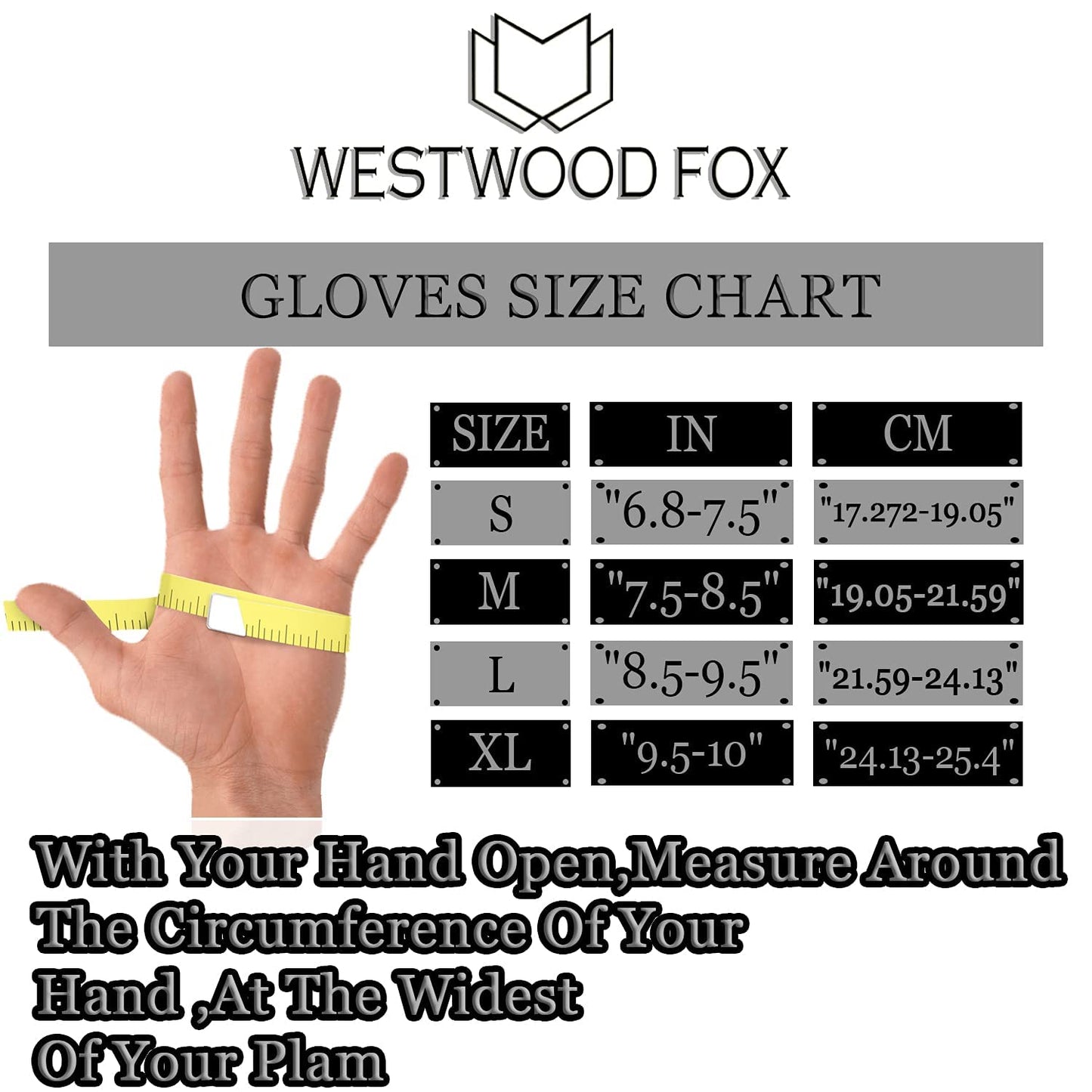 WESTWOOD FOX Cycling Bike Gloves for Men Full Finger BMX Biking Mountain for Grips - Bicycle Touchscreen MTB Gloves Padded Anti-Slip Riding Women Wheelchairs Road Cycling (Black, M)