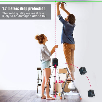 Laser Level, RockSeed Cross Line Laser with Self-Leveling, Vertical and Horizontal Line, Rotatable 360 Degree, Carrying Pouch, Battery Included(Green)
