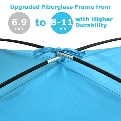 COMMOUDS Beach Tent Sun Shade for 3/4-5/6-7/8-10 Person, UPF 99+ Beach Sun Shelter Canopy Tent, Lightweight, Easy Set Up and Carry