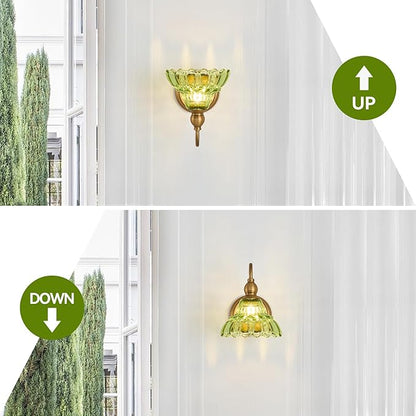 Vintage Bathroom Wall Sconces Green Bedroom Wall Light Fixtures Vanity Lights for Hallway