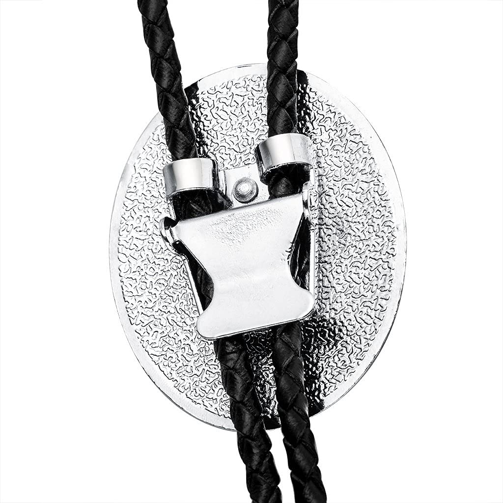 HUABOLA CALYN Bolo Tie with Natural Tiger Eye Stone Handmade Bolo Tie for Men