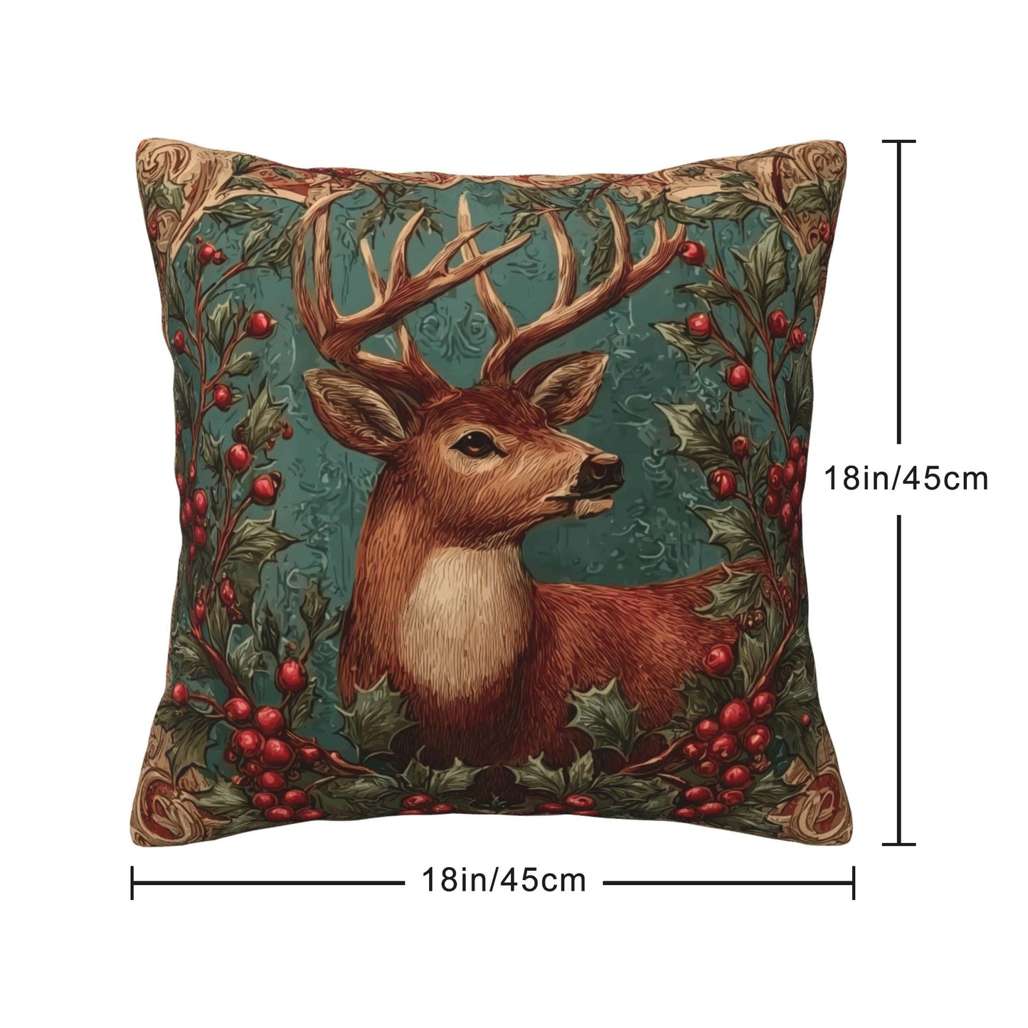 oyebn Christmas Animals Throw Pillow Covers Set of 4 Decorative Soft Double Sided Print Pillow Case Farmhouse Home Decor for Living Room Sofa Couch 18x18