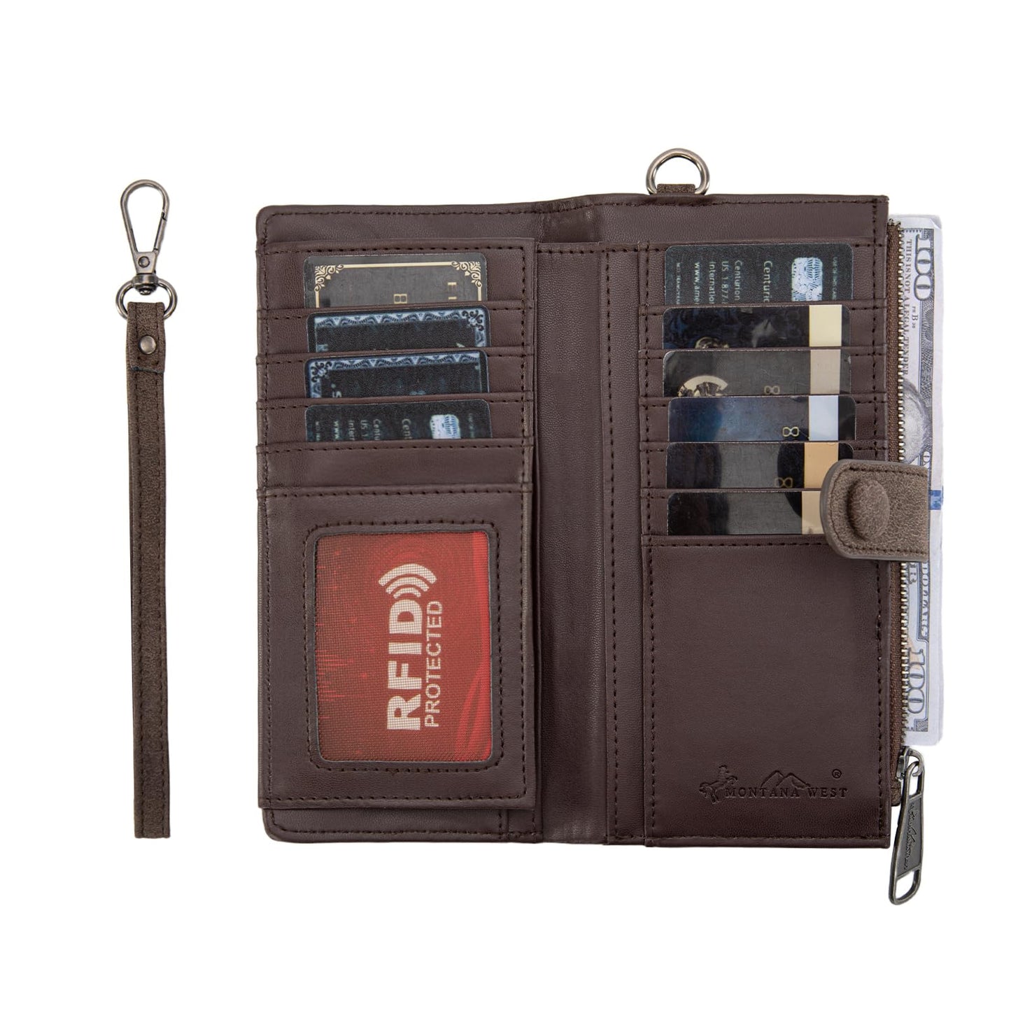 Montana West Wallet for Women Wristlet Wallet Ladies Felame Large Capacity Clutch Wallets