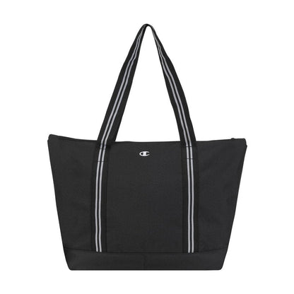 Champion Varsity Tote Bag with Zip Closure and Interior Mesh Pockets for Work, Travel, Daily Use