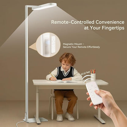 LASTAR Floor Lamp, 7 Brightness Levels Eye-Caring Remote-Control 70'' Led Floor Reading Lamp, 4000K, 9,000LM Standing Lamp Suitable for Living Room, Office, Conference Room, Study, and Piano Room