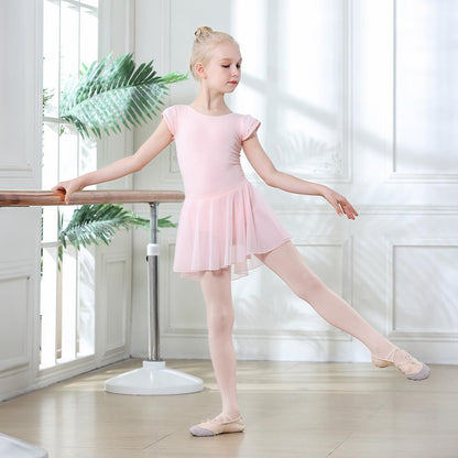 DIPUG Ballet Tights for Girls Dance Tights Toddler Thick Soft Footed Kids Pink Stockings Size 5t 6 7 8, 1 Pack