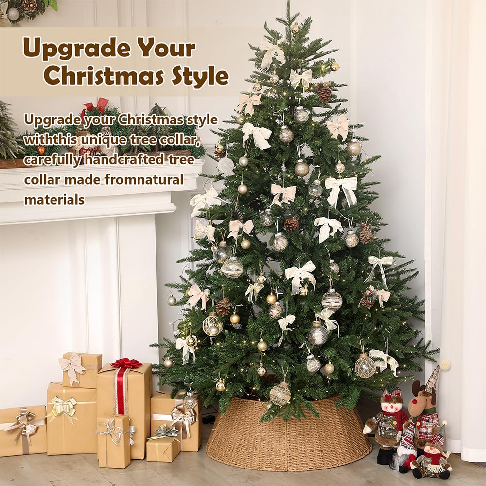 Christmas Tree Collar, 28 Inch Rustic Farmhouse Christmas Tree Base Stand Cover