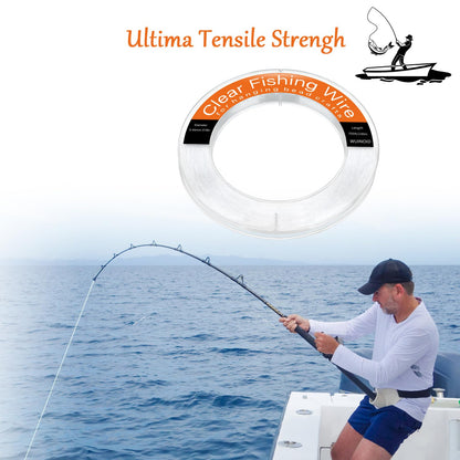 Clear Fishing Line Wire, Monofilament Fishing Line Wire, Nylon Clear Invisible String for Fishing and Hanging Balloons Garland Crafts Decorations WUINOID