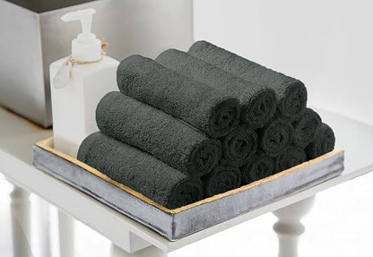 Avalon Towels Cotton Washcloths – Size 12x12 Inches, 100% Ring Spun Cotton