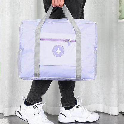 Travel Bag for Women Foldable Duffle Bag Spirit Airlines Personal Item Carry On Tote Lightweight Sports Gym Tote Weekender Overnight Bag (Purple)