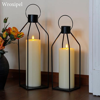 4" x10" Flameless Flickering Remote Ivory Candles with Candle Grease and Timer, LED Battery Operated Fake Real Wax 3D-Wick Pillar Candles, Pack of 1