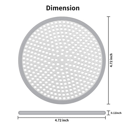 Ohtomber Shower Drain Hair Catcher - 2PCS 4.72” Shower Stall Sink Drain Cover Strainer, Stainless Steel Bathtub Hair Filter Trap Stopper, Bathroom Floor Screen Protector with Silicone Rim