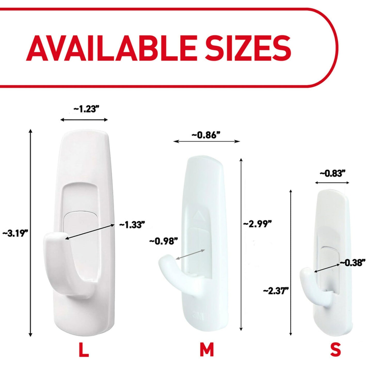 Command 5 lb Large Utility Hooks, 7 Wall Hooks and 12 Command Strips, Damage-Free Hanging with Adhesive Strips, No Tools for Hanging, Organization and Storage