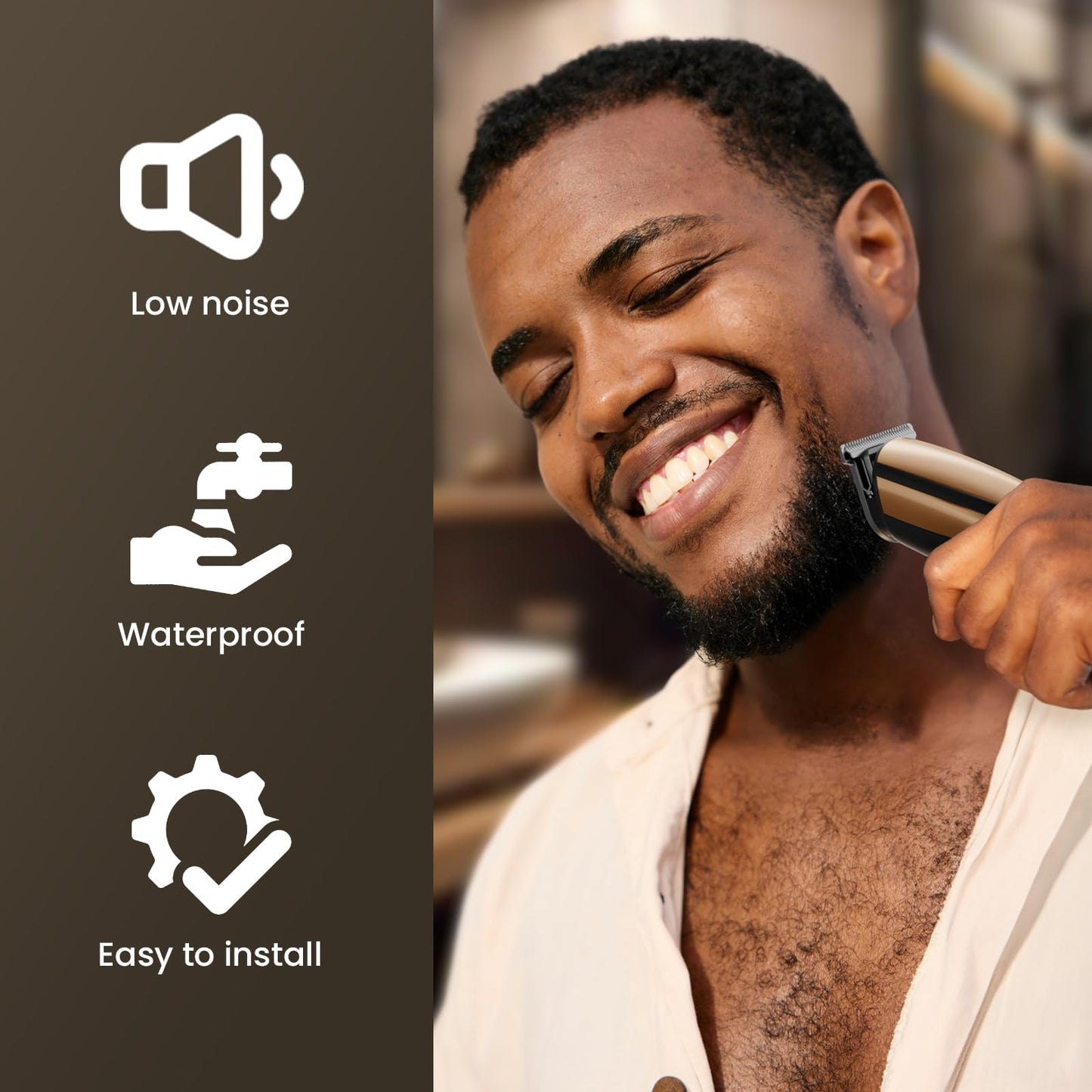 SHPAVVER Beard Trimmer for Men: Professional Barber Hair Clippers - 12-in-1 Cordless Grooming Kit - Waterproof Electric Razor with Turbo Speed & Precision Blades