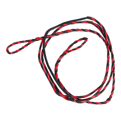 TOPARCHERY 57" Actual Length Mulcolor Flemish Fast Flight Plus Replacement Recurve Bowstring Bow String by Traditional Bow Archery Products (Black & Red)