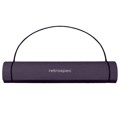 Retrospec Pismo Yoga Mat w/Nylon Strap for Men & Women - Non Slip Exercise Mat for Yoga, Pilates, Stretching, Floor & Fitness Workouts, .5mm Thick, Easy to Clean