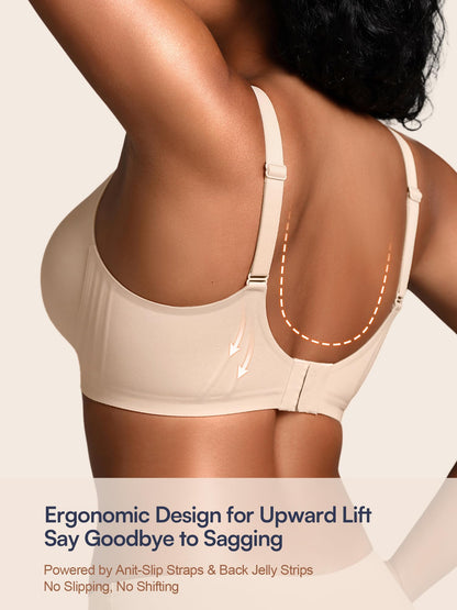 Wireless Jelly Bras for Women No Underwire with Support - S-2XL Seamless Bralettes Everyday Comfort Tshirt Padded Bra